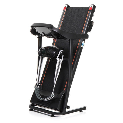 Banda electirca de alergat Fit IdealStore cu Aparat de masaj, Suprafata 110X40 cm, Capacitate max 110 KG, 12 programe memorate, 1 program manual, Viteza maxima de 12 km/h, 3 Nivele de inclinare, Motor de 2 CP, Pliabila