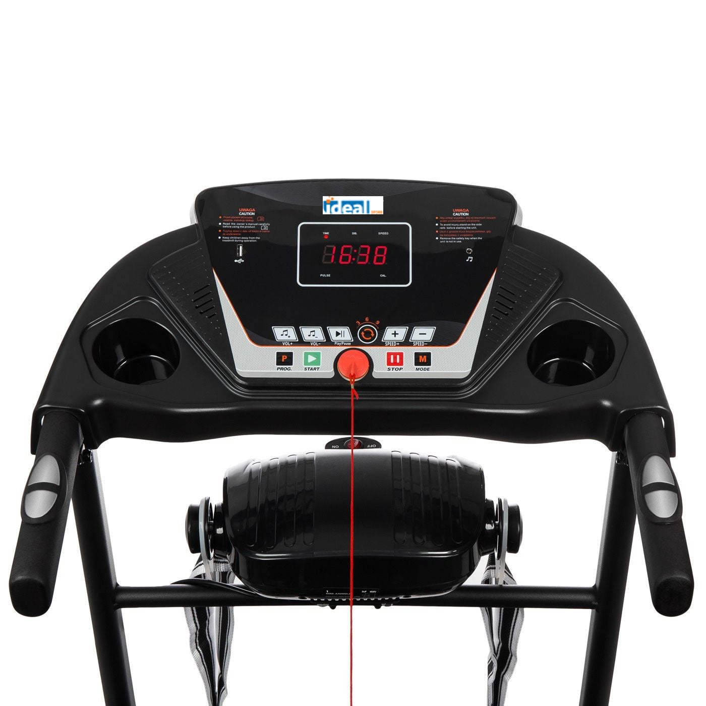 Banda electirca de alergat Fit IdealStore cu Aparat de masaj, Suprafata 110X40 cm, Capacitate max 110 KG, 12 programe memorate, 1 program manual, Viteza maxima de 12 km/h, 3 Nivele de inclinare, Motor de 2 CP, Pliabila