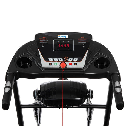 Banda electirca de alergat Fit IdealStore cu Aparat de masaj, Suprafata 110X40 cm, Capacitate max 110 KG, 12 programe memorate, 1 program manual, Viteza maxima de 12 km/h, 3 Nivele de inclinare, Motor de 2 CP, Pliabila