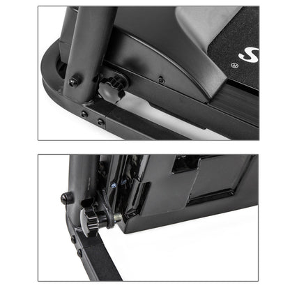 Banda electirca de alergat Fit IdealStore cu Aparat de masaj, Suprafata 110X40 cm, Capacitate max 110 KG, 12 programe memorate, 1 program manual, Viteza maxima de 12 km/h, 3 Nivele de inclinare, Motor de 2 CP, Pliabila