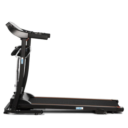 Banda electirca de alergat Fit IdealStore cu Aparat de masaj, Suprafata 110X40 cm, Capacitate max 110 KG, 12 programe memorate, 1 program manual, Viteza maxima de 12 km/h, 3 Nivele de inclinare, Motor de 2 CP, Pliabila