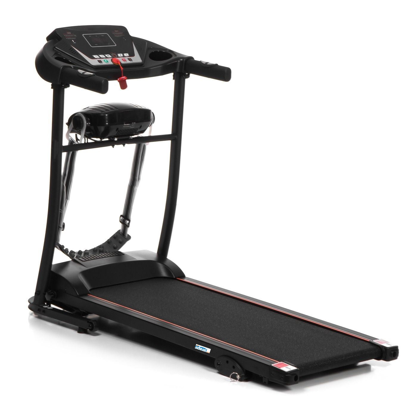 Banda electirca de alergat Fit IdealStore cu Aparat de masaj, Suprafata 110X40 cm, Capacitate max 110 KG, 12 programe memorate, 1 program manual, Viteza maxima de 12 km/h, 3 Nivele de inclinare, Motor de 2 CP, Pliabila