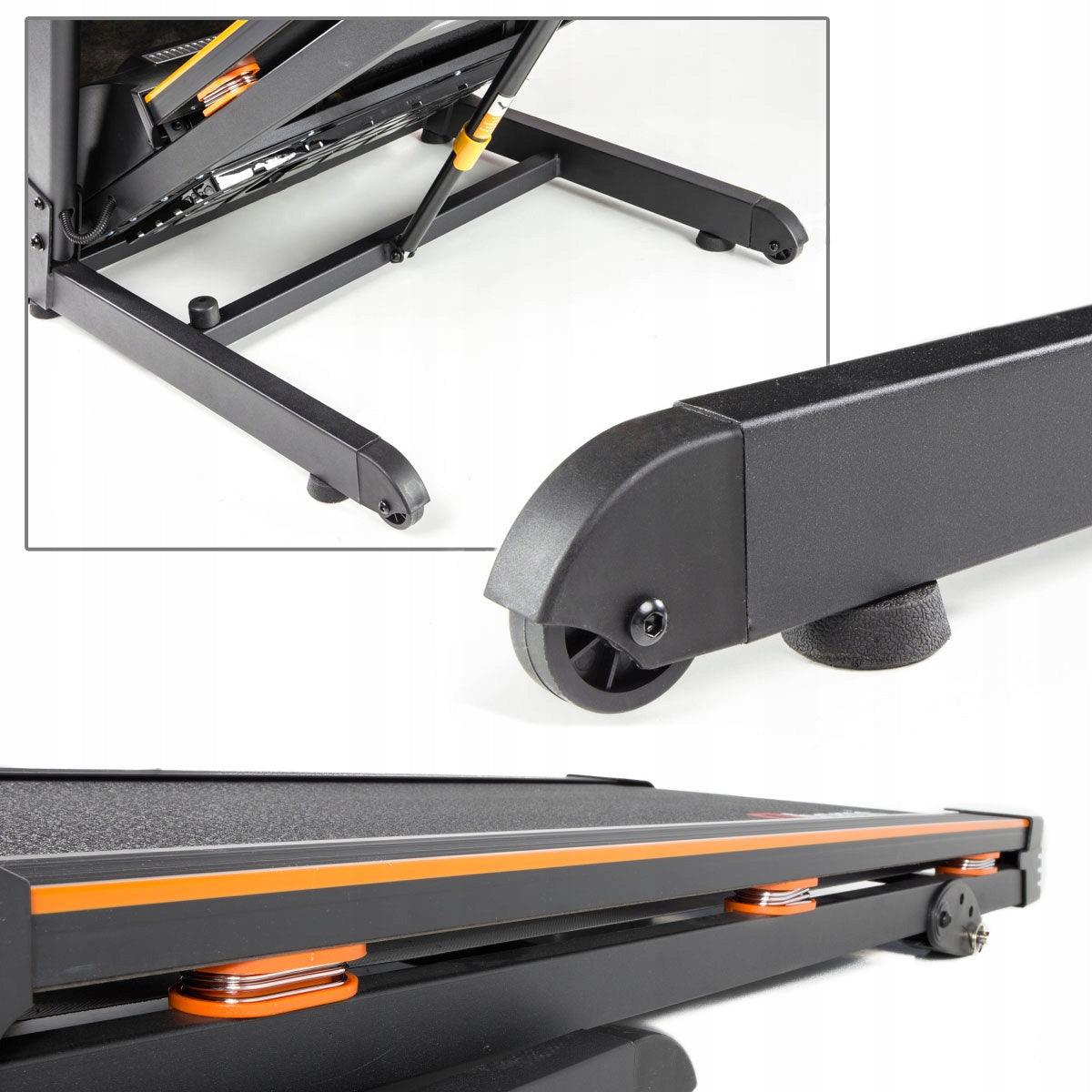 Banda de Alergat Electrica RunFit idealStore, Motor 3 CP, 12 Programe de Antrenament, Functie FAT, Sistem de Amortizare CS, Senzor Ritm Cardiac, Sistem de Inclinare in 3 Trepte, Viteza Max 17km/h, Capacitate Max 130Kg, Pliabila