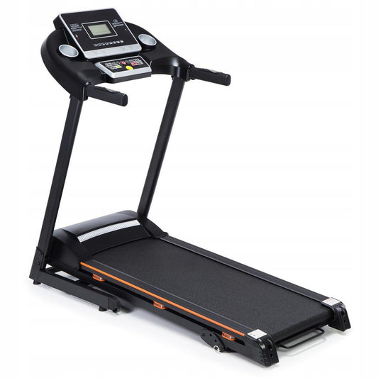 Banda de Alergat Electrica RunFit idealStore, Motor 3 CP, 12 Programe de Antrenament, Functie FAT, Sistem de Amortizare CS, Senzor Ritm Cardiac, Sistem de Inclinare in 3 Trepte, Viteza Max 17km/h, Capacitate Max 130Kg, Pliabila