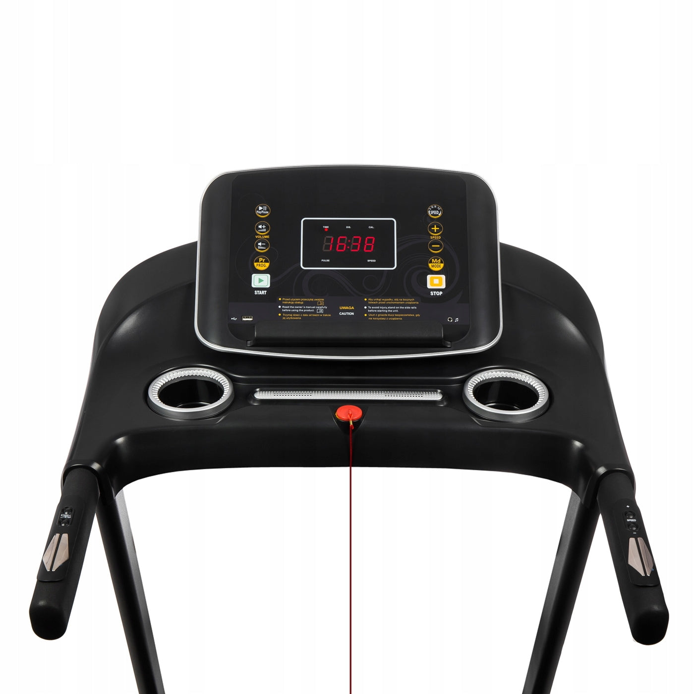 Banda de Alergat Electrica SpeedRun idealStore, Motor 3CP, 12 Programe de Antrenament, Functie FAT, Sistem de Amortizare, Senzor Ritm Cardiac, Sistem de Inclinare in 3 Trepte, Viteza Max 17km/h, Capacitate Max 130Kg, Pliabila