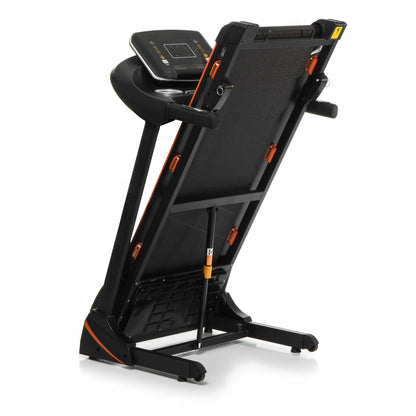 Banda de Alergat Electrica SpeedRun idealStore, Motor 3CP, 12 Programe de Antrenament, Functie FAT, Sistem de Amortizare, Senzor Ritm Cardiac, Sistem de Inclinare in 3 Trepte, Viteza Max 17km/h, Capacitate Max 130Kg, Pliabila