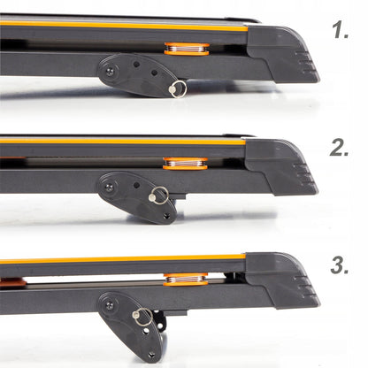 Banda de Alergat Electrica SpeedRun idealStore, Motor 3CP, 12 Programe de Antrenament, Functie FAT, Sistem de Amortizare, Senzor Ritm Cardiac, Sistem de Inclinare in 3 Trepte, Viteza Max 17km/h, Capacitate Max 130Kg, Pliabila