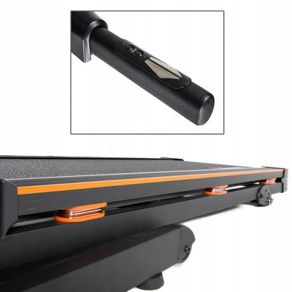 Banda de Alergat Electrica SpeedRun idealStore, Motor 3CP, 12 Programe de Antrenament, Functie FAT, Sistem de Amortizare, Senzor Ritm Cardiac, Sistem de Inclinare in 3 Trepte, Viteza Max 17km/h, Capacitate Max 130Kg, Pliabila