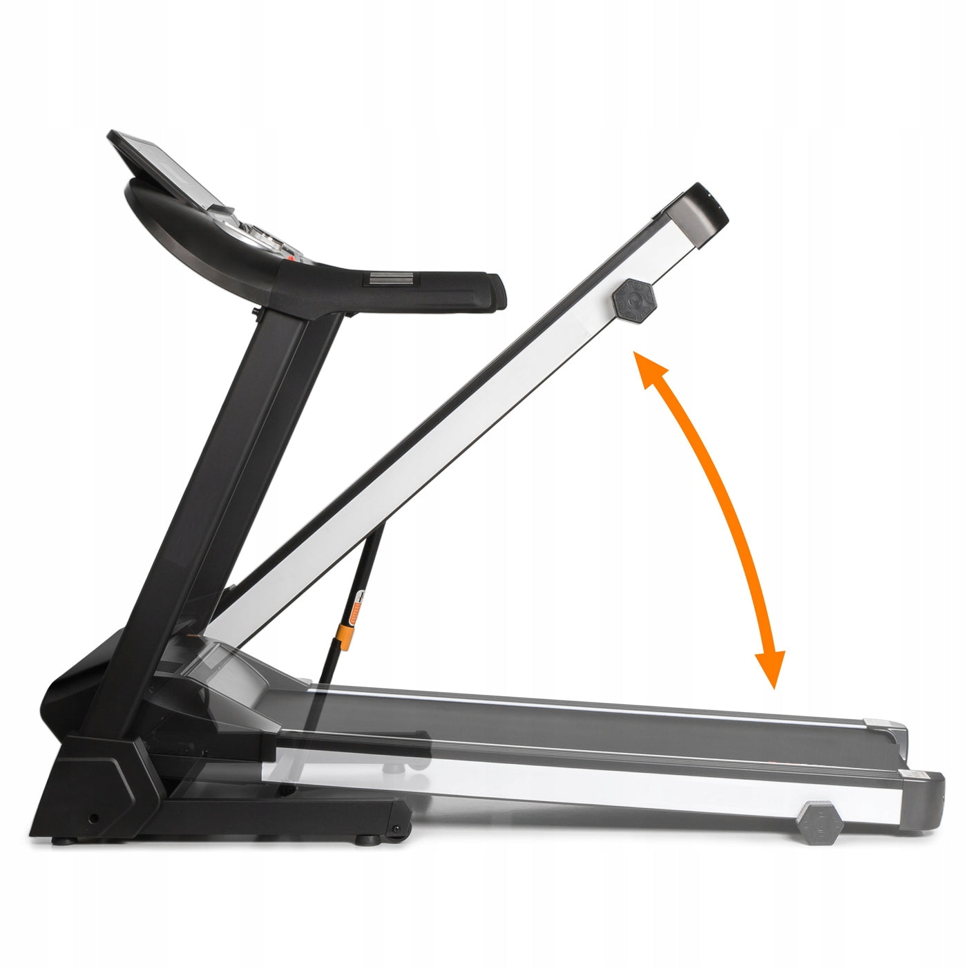 Banda de Alegart Electrica RunFast idealStore, Motor 3.5CP, 12 Programe de Antrenament, Functie FAT, Senzor Ritm Cardic pe Manere, Sistem de Inclinare in 3 Trepte, Viteza Max 18km/h, Capacitate Max 130Kg, Roti Pentru Transport