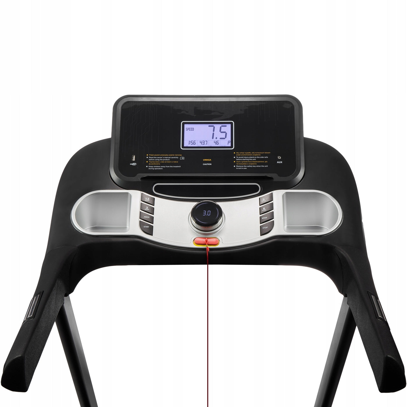 Banda de Alegart Electrica RunFast idealStore, Motor 3.5CP, 12 Programe de Antrenament, Functie FAT, Senzor Ritm Cardic pe Manere, Sistem de Inclinare in 3 Trepte, Viteza Max 18km/h, Capacitate Max 130Kg, Roti Pentru Transport