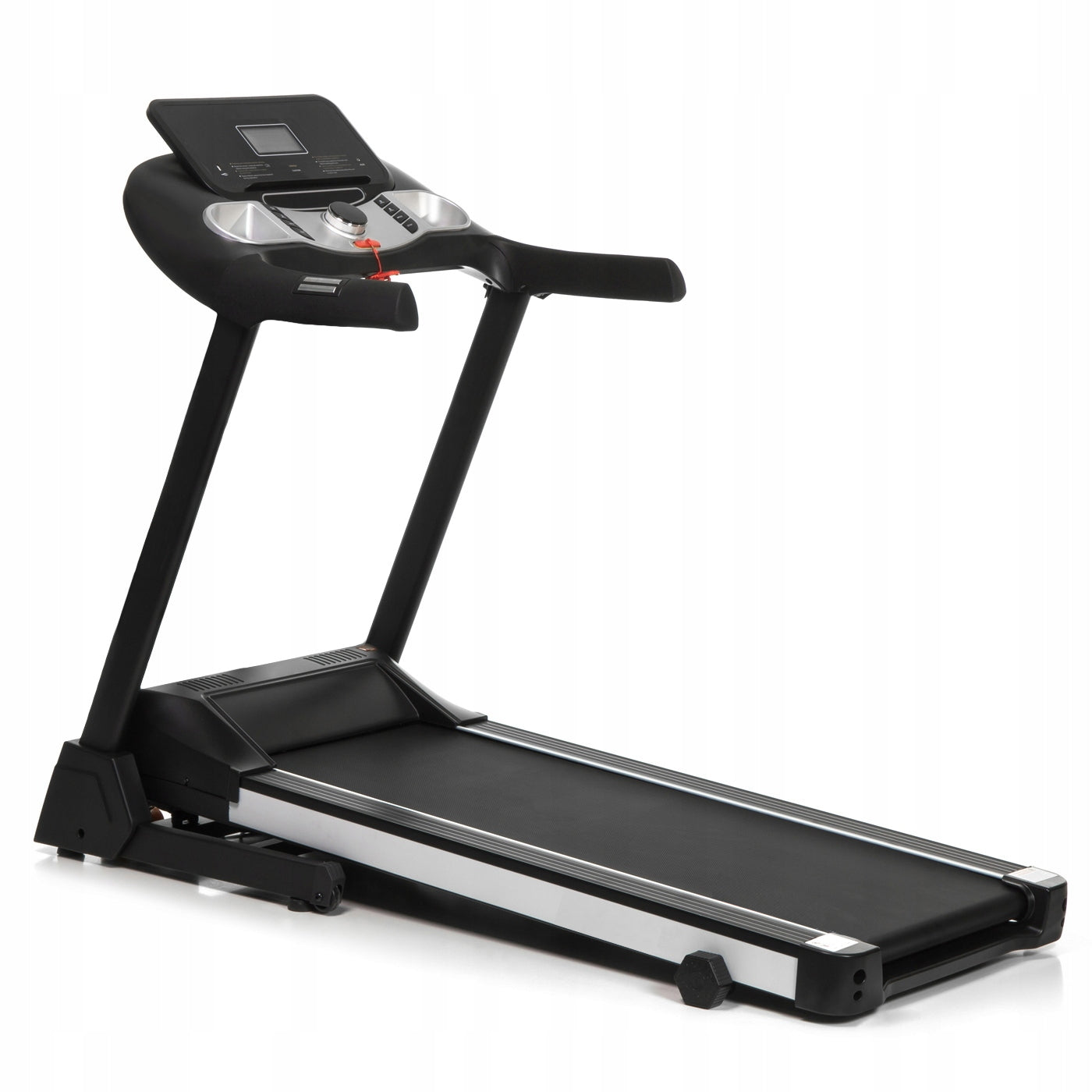 Banda de Alegart Electrica RunFast idealStore, Motor 3.5CP, 12 Programe de Antrenament, Functie FAT, Senzor Ritm Cardic pe Manere, Sistem de Inclinare in 3 Trepte, Viteza Max 18km/h, Capacitate Max 130Kg, Roti Pentru Transport