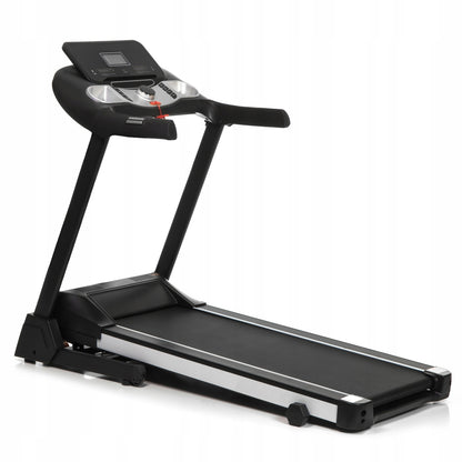 Banda de Alegart Electrica RunFast idealStore, Motor 3.5CP, 12 Programe de Antrenament, Functie FAT, Senzor Ritm Cardic pe Manere, Sistem de Inclinare in 3 Trepte, Viteza Max 18km/h, Capacitate Max 130Kg, Roti Pentru Transport