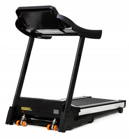 Banda de Alegart Electrica RunMax idealStore, Motor 3.5CP, 12 Programe de Antrenament, Functie FAT, Senzor Ritm Cardic pe Manere, Sistem de Inclinare in 3 Trepte, Viteza Max 18km/h, Capacitate Max 130Kg, Pliabila, Roti Pentru Transport