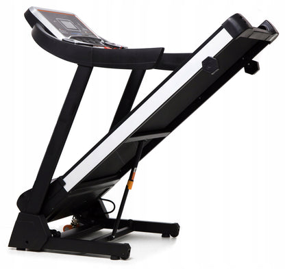 Banda de Alegart Electrica RunMax idealStore, Motor 3.5CP, 12 Programe de Antrenament, Functie FAT, Senzor Ritm Cardic pe Manere, Sistem de Inclinare in 3 Trepte, Viteza Max 18km/h, Capacitate Max 130Kg, Pliabila, Roti Pentru Transport