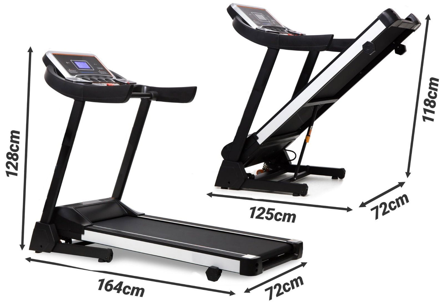 Banda de Alegart Electrica RunMax idealStore, Motor 3.5CP, 12 Programe de Antrenament, Functie FAT, Senzor Ritm Cardic pe Manere, Sistem de Inclinare in 3 Trepte, Viteza Max 18km/h, Capacitate Max 130Kg, Pliabila, Roti Pentru Transport