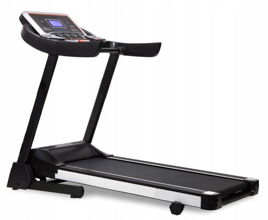 Banda de Alegart Electrica RunMax idealStore, Motor 3.5CP, 12 Programe de Antrenament, Functie FAT, Senzor Ritm Cardic pe Manere, Sistem de Inclinare in 3 Trepte, Viteza Max 18km/h, Capacitate Max 130Kg, Pliabila, Roti Pentru Transport