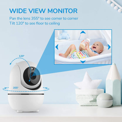 Sistem de Monitorizare Video si Audio Pentru Bebelusi Baby Roko IdealStore, Ecran HD 3.5 inch, Vedere Nocturna, Monitor de Temperatura, Posibilitate de Interactiune cu Bebelusul, Cantece de Leagan, Raza de actiune 250 m