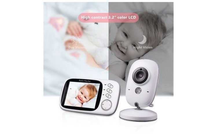 Sistem Monitorizare Video si Audio Baby Safety IDL, Wireless, Night Vision, Posibilitatea de a vorbi cu copilul, Senzor Temperatura, Ecran foarte mare 3.2 inch, Talk back, Cantece de leagan
