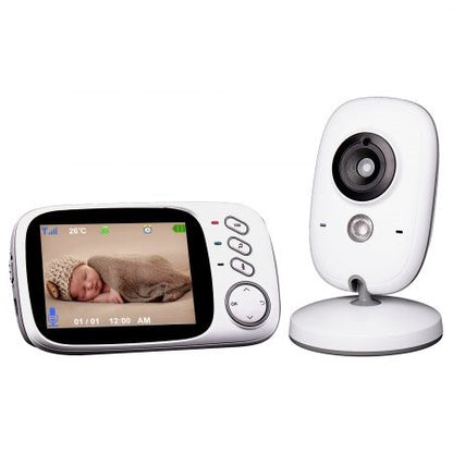 Sistem Monitorizare Video si Audio Baby Safety IDL, Wireless, Night Vision, Posibilitatea de a vorbi cu copilul, Senzor Temperatura, Ecran foarte mare 3.2 inch, Talk back, Cantece de leagan