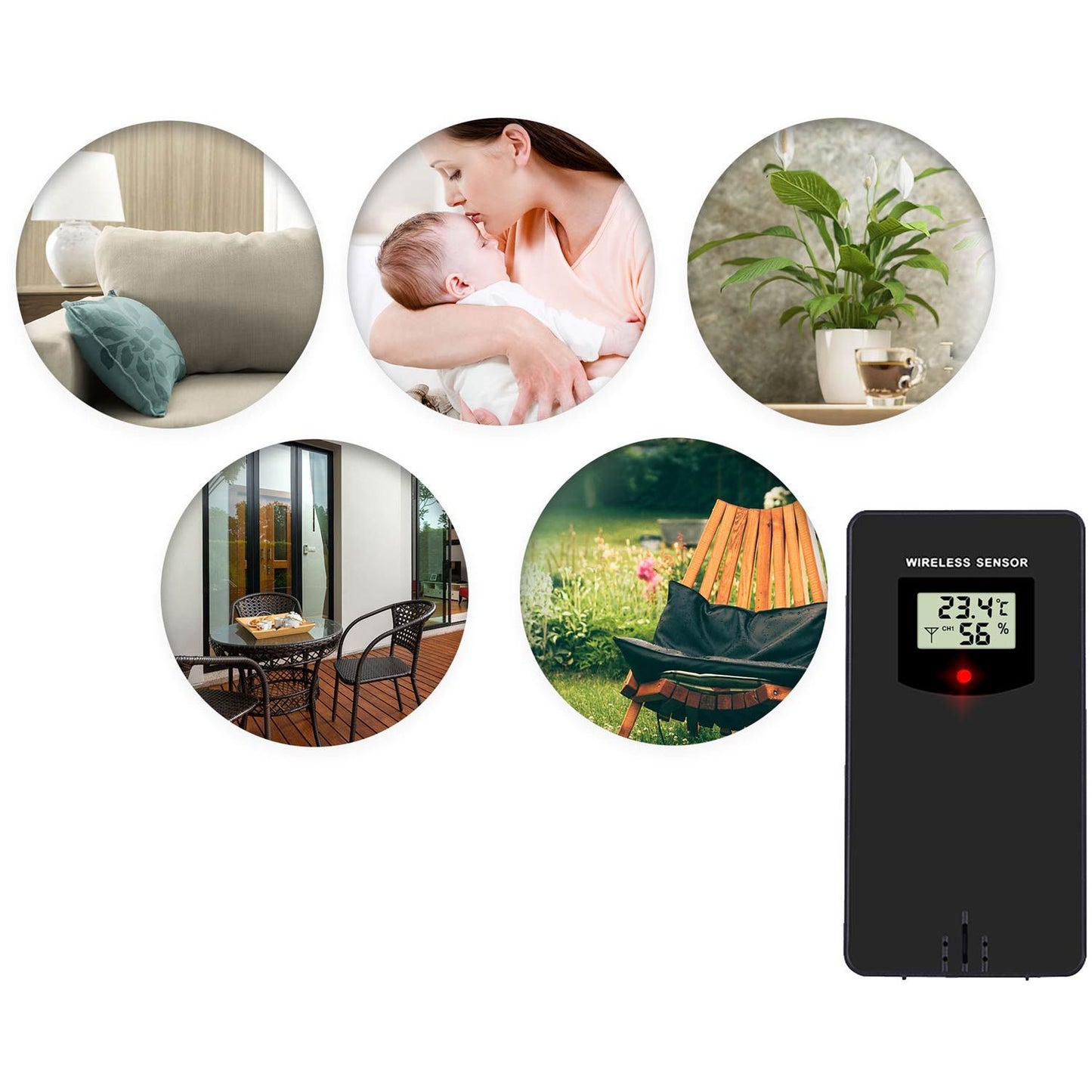 Statie Meteo Profesionala fara Fir idealSTORE, Presiune Barometrica, Calendar, Nivel de confort, Ceas cu alarma, Senzor Baterie, Functie de amanare a alarmei, Prognoza Meteo, Umiditate interioara/exterioara, Raza 60 m, Display LCD