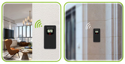 Statie Meteo Profesionala fara Fir idealSTORE, Umiditate interioara/exterioara, Prognoza Meteo, Presiune Barometrica, Calendar, Ceas cu alarma, Senzor Baterie, Functie de amanare a alarmei, Raza 60 m, Iluminare Fundal in 4 Trepte, Display LCD