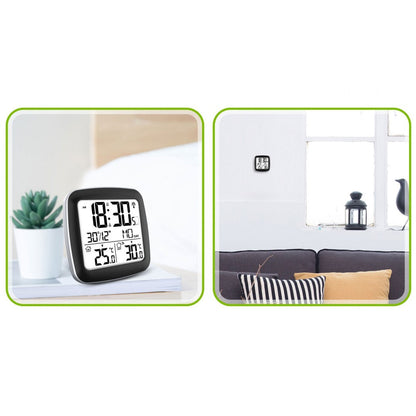 Statie Meteo Profesionala fara Fir idealSTORE, Temperatura Exterioara/Interioara, Calendar, Ceas cu alarma, Functie de amanare a alarmei, Raza 60 m, Masuratori usor de citit, Desing Modern