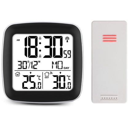 Statie Meteo Profesionala fara Fir idealSTORE, Temperatura Exterioara/Interioara, Calendar, Ceas cu alarma, Functie de amanare a alarmei, Raza 60 m, Masuratori usor de citit, Desing Modern
