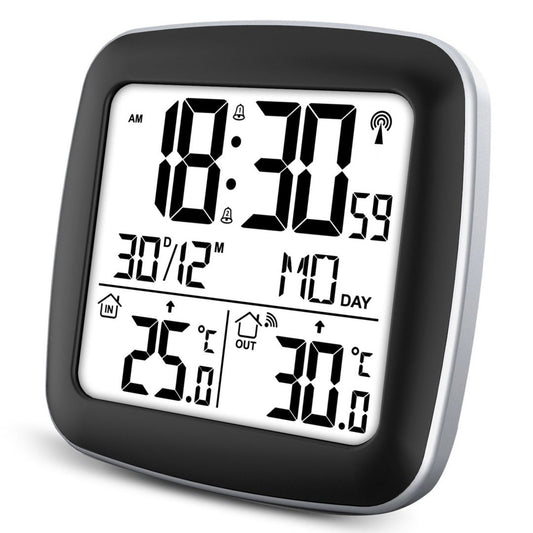 Statie Meteo Profesionala fara Fir idealSTORE, Temperatura Exterioara/Interioara, Calendar, Ceas cu alarma, Functie de amanare a alarmei, Raza 60 m, Masuratori usor de citit, Desing Modern