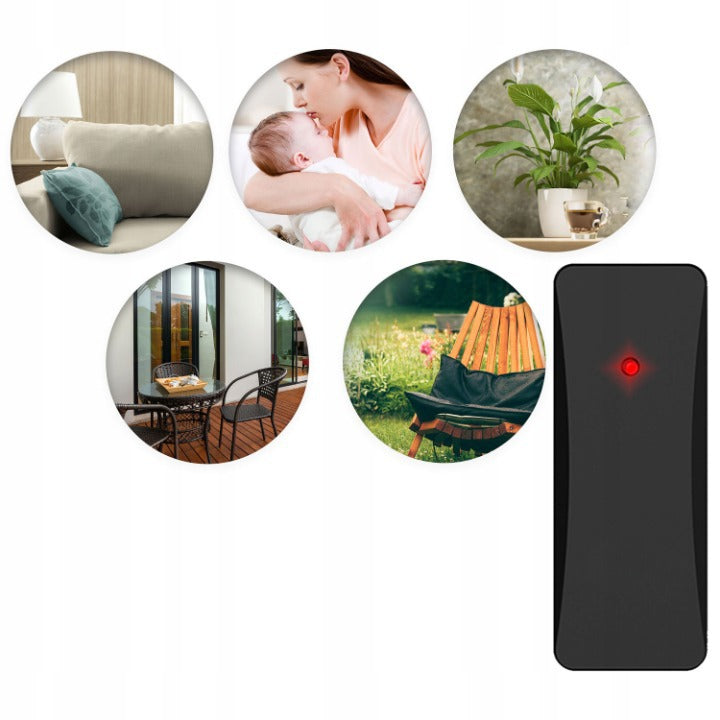 Statie Meteo Profesionala fara Fir Pro Galaxy@ idealSTORE, Umiditate Interioara/Exterioara, Statie Meteorologica Senzor extern, Suport stabil, Ecran LCD Iluminat, Raza 60m, Negru-GRI