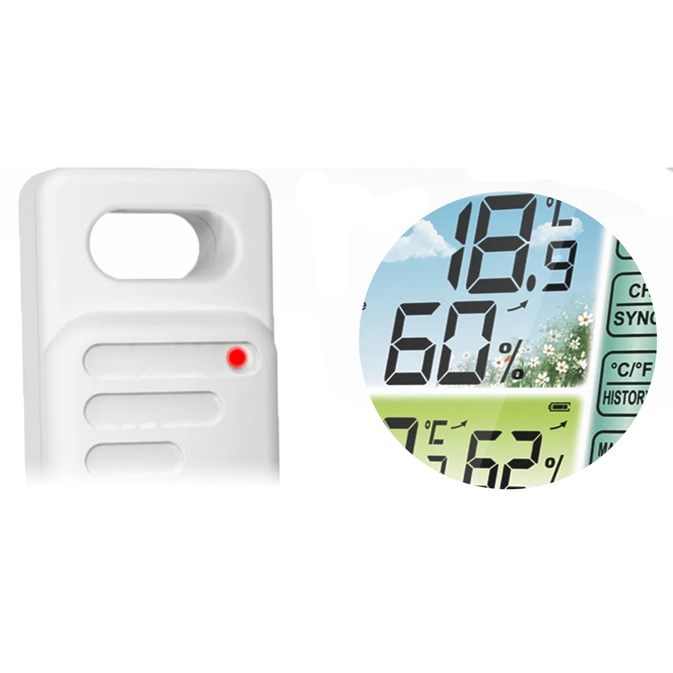 Statie Meteo Profesionala fara Fir IdealStore, Cu Senzor Exterior, Higrometru, Touch Screen, Afisaj Color, Predictie Temperatura si Umiditate, Ecran luminat, culoare Alb