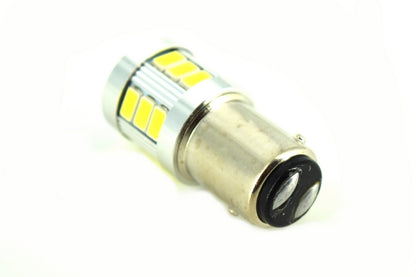 Bec 2 faze BAY15D 5630 18SMD Canbus 9V-30V nonpolar. Lumina Alba