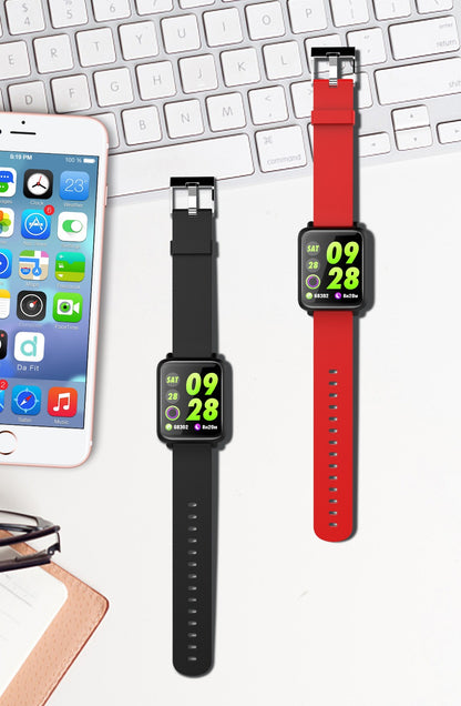 Ceas Smartwatch si Bratara Fitness Best Health, Design Sport, Tensiometru, Puls, Monitor Somn, Notificari apeluri, mesaje, IP67 Waterproof, Incarcare Magnetica, Culoare Negru