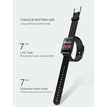 Ceas Smartwatch si Bratara Fitness Best Health, Design Sport, Tensiometru, Puls, Monitor Somn, Notificari apeluri, mesaje, IP67 Waterproof, Incarcare Magnetica, Culoare Roz