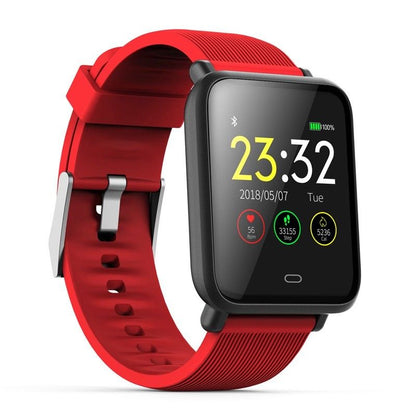 Ceas Smartwatch si Bratara Fitness Best Health, Design Sport, Tensiometru, Puls, Monitor Somn, Notificari apeluri, mesaje, IP67 Waterproof, Incarcare Magnetica, Culoare Rosu