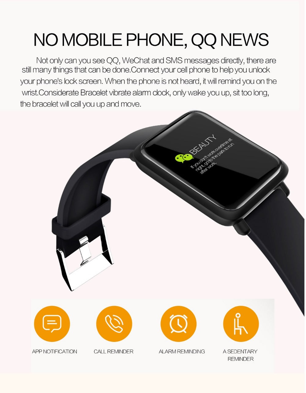 Ceas Smartwatch si Bratara Fitness Best Health, Design Sport, Tensiometru, Puls, Monitor Somn, Notificari apeluri, mesaje, IP67 Waterproof, Incarcare Magnetica, Culoare Rosu