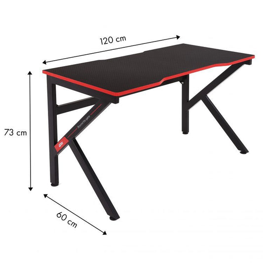 Birou de gaming idealSTORE GAMING TIME, Suprafata de 120x60 cm, Modern, Stabil, Durabil, Confetionat din MDF de 18 mm acoperit cu laminat, Ideal pentru sesiunile de gaming