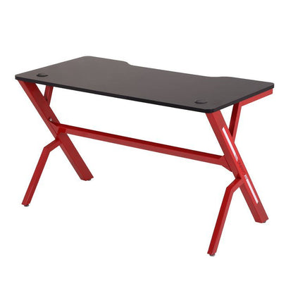 Birou de gaming idealSTORE RED SPECTRE, Suprafata de 120x60 cm, Modern, Stabil, Durabil, Confetionat din MDF de 18 mm acoperit cu laminat, Ideal pentru sesiunile de gaming