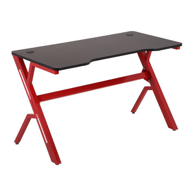 Birou de gaming idealSTORE RED SPECTRE, Suprafata de 120x60 cm, Modern, Stabil, Durabil, Confetionat din MDF de 18 mm acoperit cu laminat, Ideal pentru sesiunile de gaming