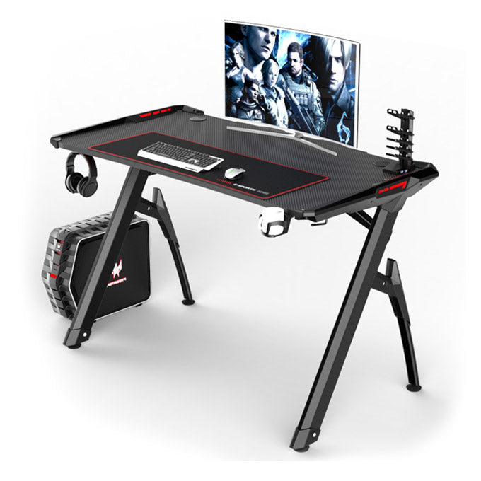 Birou Gaming cu Design tip Y idealSTORE Shark GD Nord, Dimensiuni 120 x 77 x 64 cm, Iluminare LED