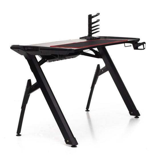 Birou Gaming cu Design tip Y idealSTORE Shark GD Nord, Dimensiuni 120 x 77 x 64 cm, Iluminare LED