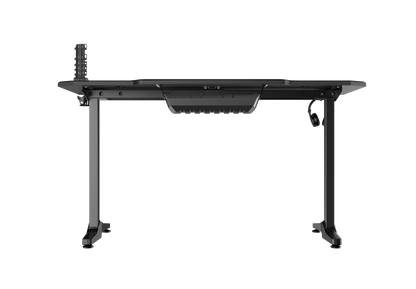 Birou Gaming cu suprafata tip mousepad idealSTORE Shark GD HOLD, Dimensiuni 140 x 66 x 77 cm, Prevazut cu picioare stabile, Accesorizat cu suport pentru casti, pahar si mousepad, Echipat cu orificii speciale pentru cabluri, Negru-Rosu