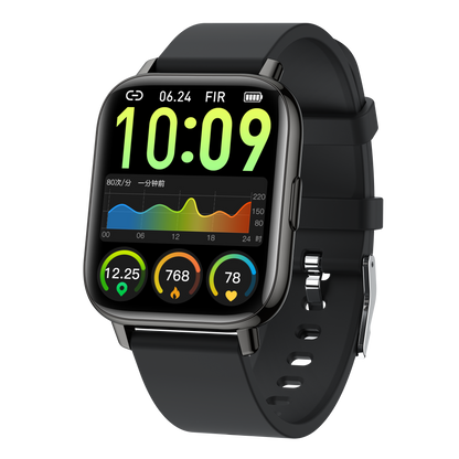 Ceas SmartWatch Black Star idealSTORE, Ecran TFT 1, 69, Android/IOS, Bluetooth, Difuzor-Microfon, Control Muzica, Camera, Apeluri, Norificari, Vreme, Fitness Traker, IP67, Monitorizare Somn, Ritm Cardiac, Tensiune Arteriala, SpO2, Sport, Pedometru