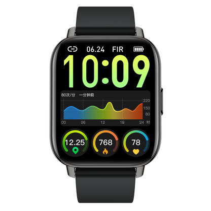 Ceas SmartWatch Black Star idealSTORE, Ecran TFT 1, 69, Android/IOS, Bluetooth, Difuzor-Microfon, Control Muzica, Camera, Apeluri, Norificari, Vreme, Fitness Traker, IP67, Monitorizare Somn, Ritm Cardiac, Tensiune Arteriala, SpO2, Sport, Pedometru
