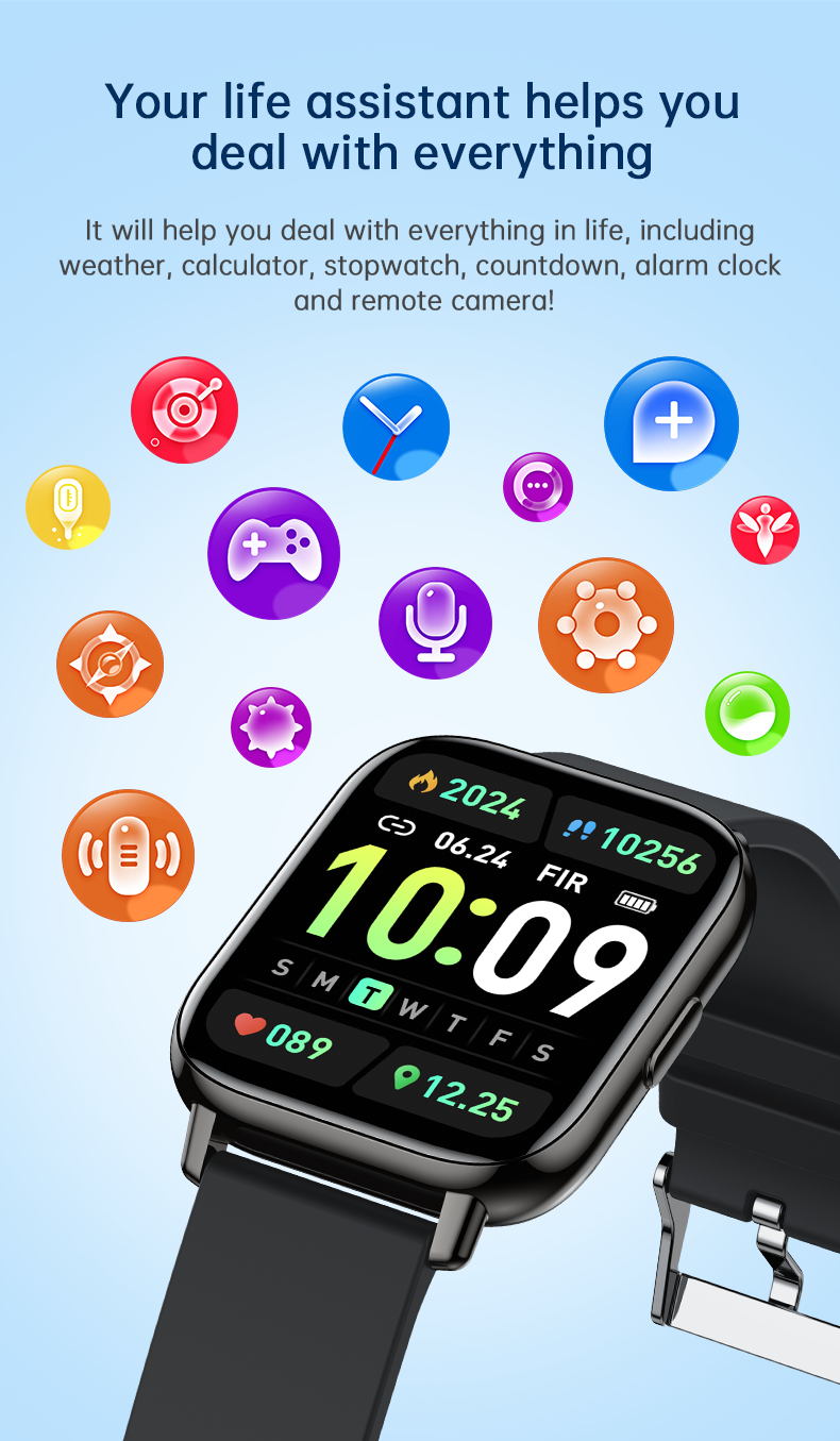 Ceas SmartWatch Black Star idealSTORE, Ecran TFT 1, 69, Android/IOS, Bluetooth, Difuzor-Microfon, Control Muzica, Camera, Apeluri, Norificari, Vreme, Fitness Traker, IP67, Monitorizare Somn, Ritm Cardiac, Tensiune Arteriala, SpO2, Sport, Pedometru