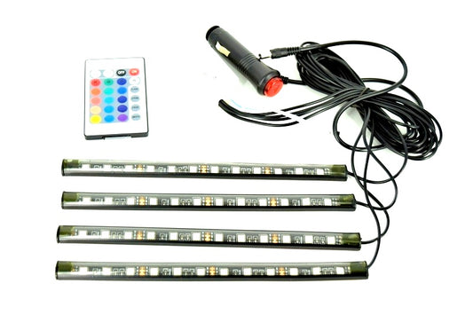 Kit banda led Smd Rgb interior Elegant View, 7 culori, telecomanda, jocuri de lumini automate
