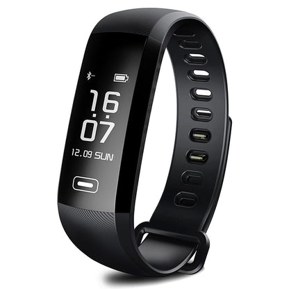 Bratara Fitness idealSTORE FiveMAX BLACK EDITION, Ritm Cardiac si Tensiune Arteriala, Monitorizare Somn si Calorii, Notificari SMS si Apeluri, Sistem Anti-lost, Compatibilitate Andorid/IOS