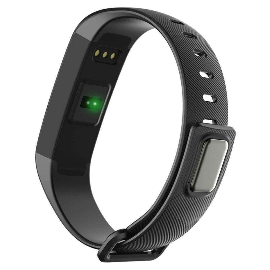 Bratara Fitness idealSTORE FiveMAX BLACK EDITION, Ritm Cardiac si Tensiune Arteriala, Monitorizare Somn si Calorii, Notificari SMS si Apeluri, Sistem Anti-lost, Compatibilitate Andorid/IOS