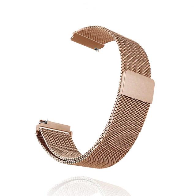 Bratara Ceas Metalica Smart Bracelet idealStore, Otel Inoxidabil Premium, Inchidere pe Magnet, Dimensiune Ajustabila, 22 MM, Auriu
