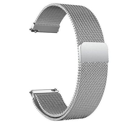 Bratara Metalica pentru Ceas Smart Bracelet idealStore, Otel Inoxidabil Premium, Inchidere pe Magnet, Dimensiune Ajustabila, 20 MM, Gri
