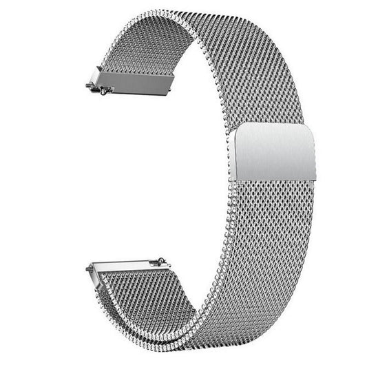 Bratara Metalica pentru Ceas Smart Bracelet idealStore, Otel Inoxidabil Premium, Inchidere pe Magnet, Dimensiune Ajustabila, 20 MM, Gri